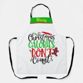 Funny Custom Name Personalized Baker's Kerstmis Schort (Voorkant)