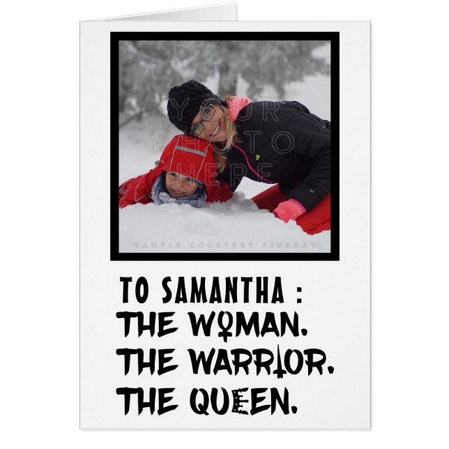 Funny Custom Name the Woman the Warrior the Queen (Voorkant)