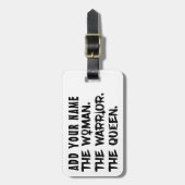 Funny Custom Name the Woman the Warrior the Queen Bagagelabel (Voorkant verticaal)