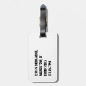 Funny Custom Name the Woman the Warrior the Queen Bagagelabel (Achterkant verticaal)