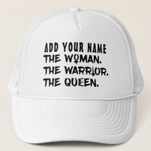 Funny Custom Name the Woman the Warrior the Queen Trucker Pet