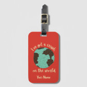 Funny Custom Name Traveler Backpacker Bagagelabel (Voorkant (verticaal))