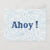 Funny custom nauwing blue briefkaart (Voorkant)