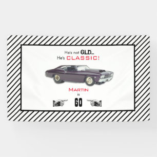 Funny Custom not Old but Classic Car 60th Birthday Spandoek