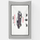 Funny Custom not Old but Classic Car 60th Birthday Spandoek (Verticaal)