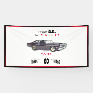 Funny Custom not Old but Classic Car 60th Birthday Spandoek