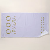 Funny Custom Pastel,Purple Gold OOO Minimalist  Strandlaken (Voorkant)