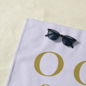 Funny Custom Pastel,Purple Gold OOO Minimalist  Strandlaken (In situ)