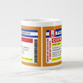 Funny Custom Personalized Prescription Coffee Big Grote Koffiekop (Voorkant)