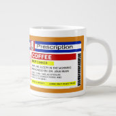 Funny Custom Personalized Prescription Coffee Big Grote Koffiekop (Rechts)