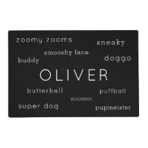 Funny Custom Pet Name Nickname Reversible Black