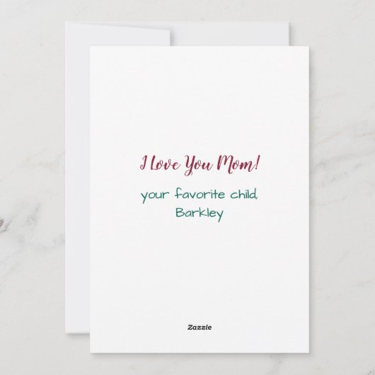 Funny Custom Pet Photo Dog Mam Merry Kerstmis Hol Feestdagenkaart (Achterkant)