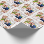 Funny Custom Photo Bride and Groom Wedding Cadeaupapier (Hoek)