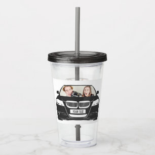 Funny Custom Photo Car Lijst Acryl Drinkbeker