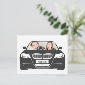 Funny Custom Photo Car Lijst Briefkaart (Staand voorkant)