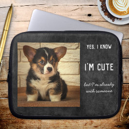 Funny Custom Photo Dog Boyvriend-laptophoes Laptop Sleeve