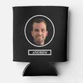 Funny Custom Photo Groomsman Gift Black and White Blikjeskoeler (Voorkant)