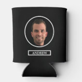 Funny Custom Photo Groomsman Gift Black and White Blikjeskoeler (Achterkant)