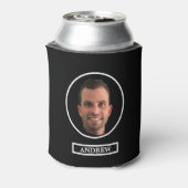 Funny Custom Photo Groomsman Gift Black and White Blikjeskoeler (Blikje Achterkant)