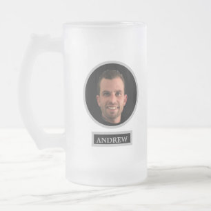 Funny Custom Photo Groomsman Gift Matglas Bierpul