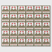 Funny Custom Photo Merry Kerstly Ugly Sweater Cadeaupapier (Vlak)