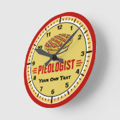 Funny Custom Pie Pieoloog Ronde Klok (Hoek)
