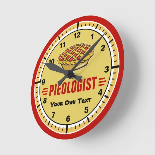 Funny Custom Pie Pieoloog Ronde Klok (Hoek)