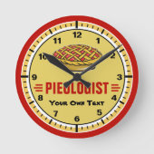 Funny Custom Pie Pieoloog Ronde Klok (Voorkant)