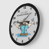 Funny Custom Plumbing Large Clock Grote Klok (Hoek)