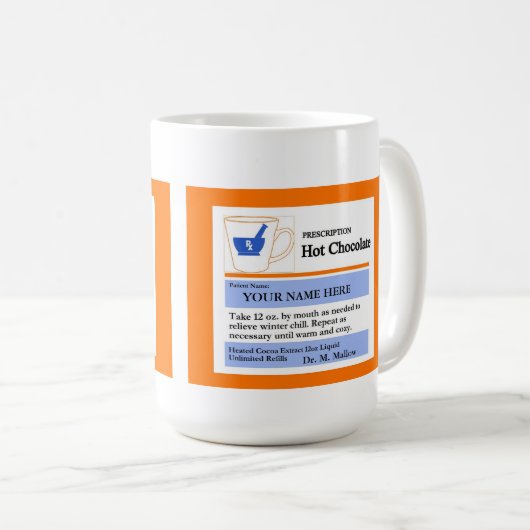 Funny Custom Prescription Caca-Mok Koffiemok (Voorkant rechts)