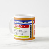 Funny Custom Prescription Hot Cocoa Chocolate Mok (Voorkant links)