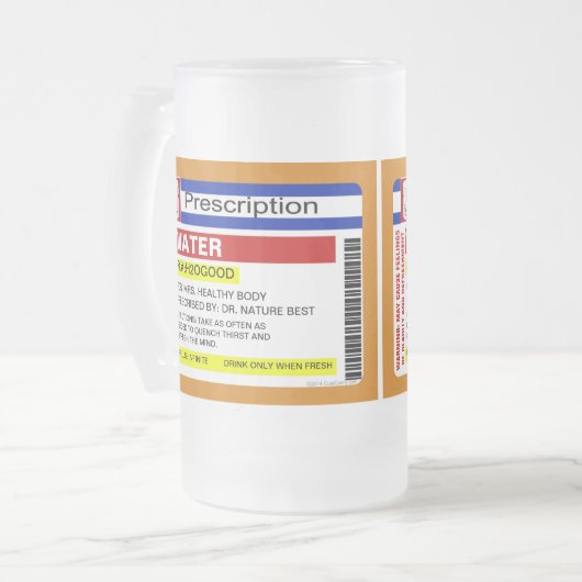Funny Custom Prescription Water Drink Cup Mok (Voorkant links)
