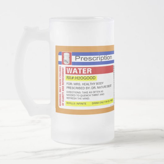 Funny Custom Prescription Water Drink Cup Mok (Links)