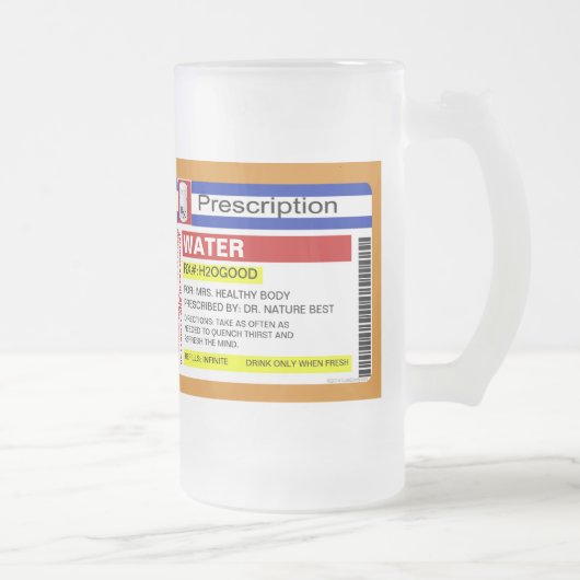Funny Custom Prescription Water Drink Cup Mok (Rechts)