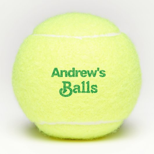 Funny Custom Printed Name Tennisballen (Voorkant)