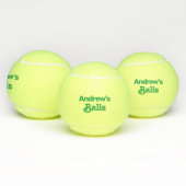 Funny Custom Printed Name Tennisballen (Multi)