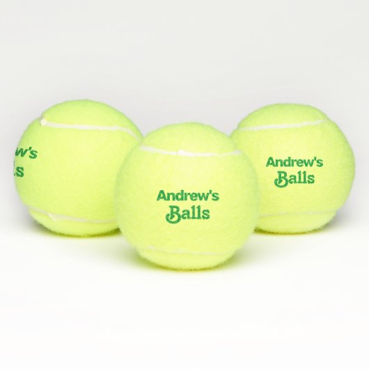 Funny Custom Printed Name Tennisballen (Multi)