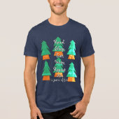 Funny Custom Pun Writers Life Mannen Ugly Sweater Tri-Blend Shirt (Voorkant)