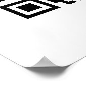 Funny Custom QR Code Business Logo Review rood Poster (Hoek)