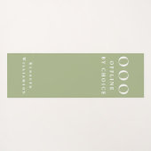 Funny Custom Sage Green White OOO Minimalist Men  Yogamat (Achterkant (horizontaal))