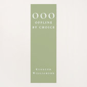 Funny Custom Sage Green White OOO Minimalist Men  Yogamat (Achterkant)