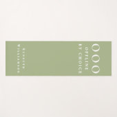 Funny Custom Sage Green White OOO Minimalist Men  Yogamat (Voorkant (horizontaal))