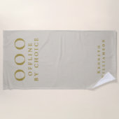 Funny Custom Sand Beige Gold OOO Minimalist Men  Strandlaken (Voorkant)