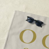 Funny Custom Sand Beige Gold OOO Minimalist Men  Strandlaken (In situ)