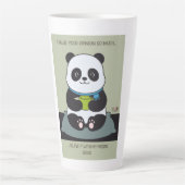 Funny Custom Sarcastic Panda Opinion Coworker Gift Latte Mok (Voorkant)