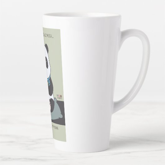 Funny Custom Sarcastic Panda Opinion Coworker Gift Latte Mok (Rechts)
