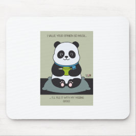 Funny Custom Sarcastic Panda Opinion Coworker Gift Muismat