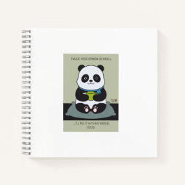 Funny Custom Sarcastic Panda Opinion Coworker Gift Notitieboek