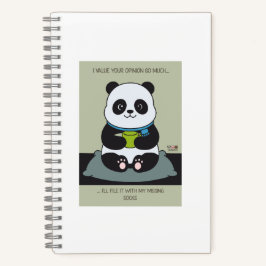 Funny Custom Sarcastic Panda Opinion Coworker Gift Notitieboek
