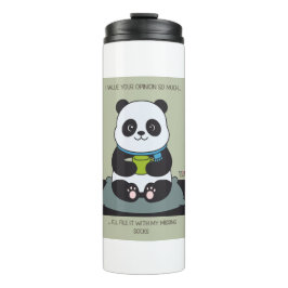 Funny Custom Sarcastic Panda Opinion Coworker Gift Thermosbeker